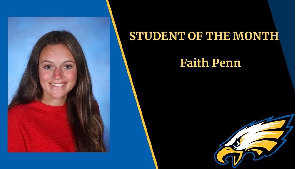 Student of the Month Faith Penn