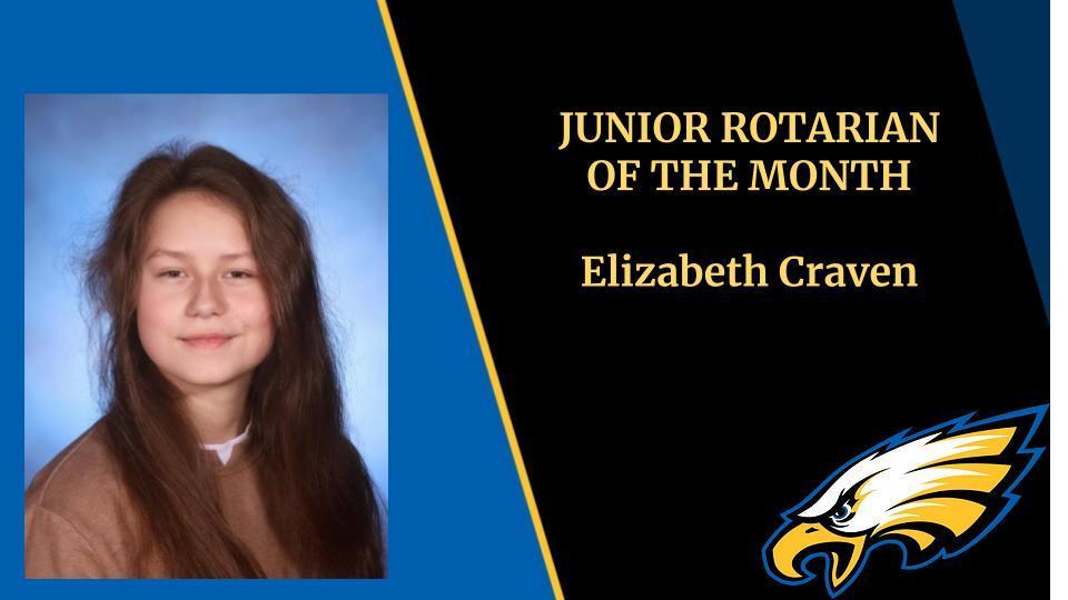 Junior Rotarian of the Month Elizabeth Craven