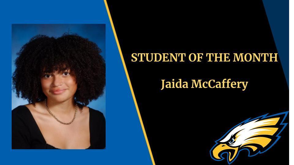 Student of the Month Jaida McCaffery
