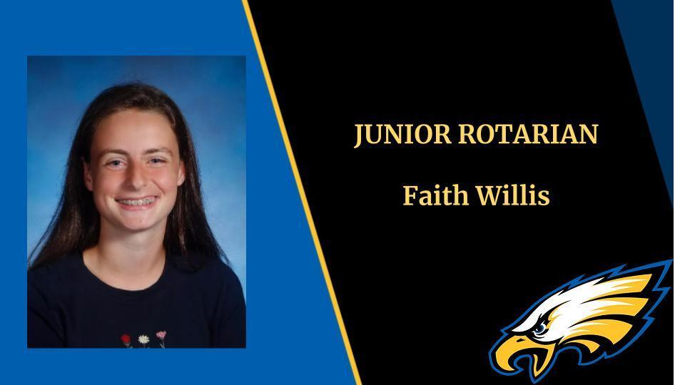 Junior Rotarian of the Month Faith Willis