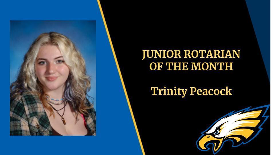 Junior Rotarian of the Month Trinity Peacock