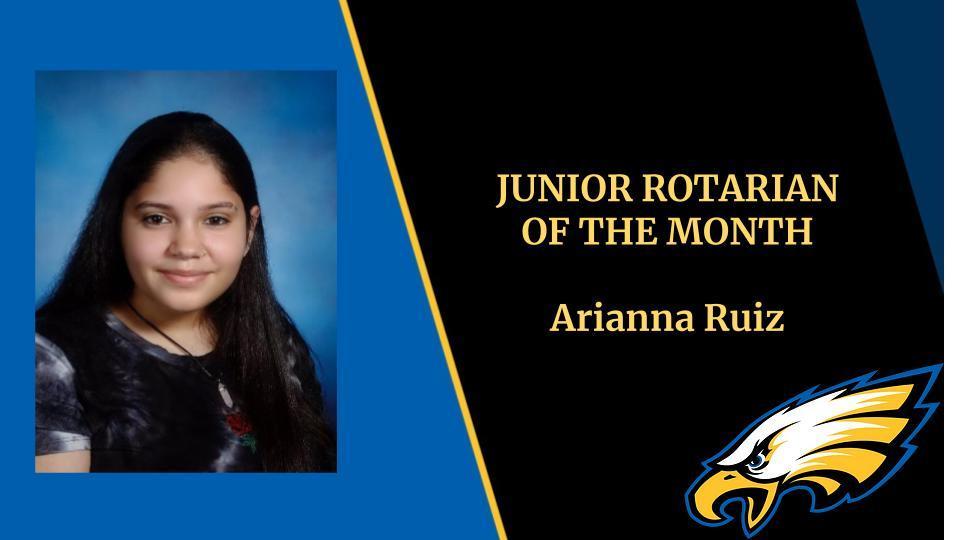 Junior Rotarian of the Month Arianna Ruiz