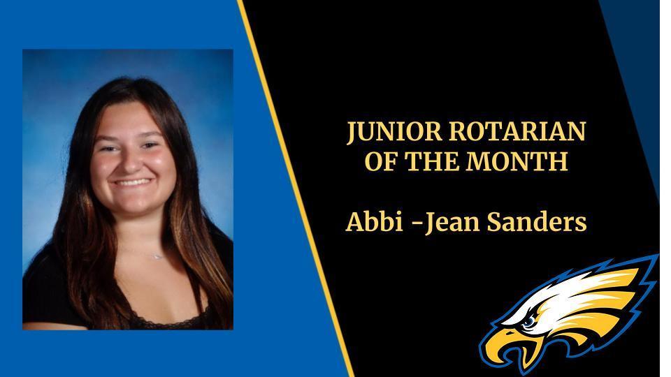 Junior Rotarian of the Month Abbi-Jean Sanders